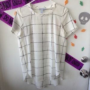 Dylan Gray | Windowpane print | Silk blouse | S